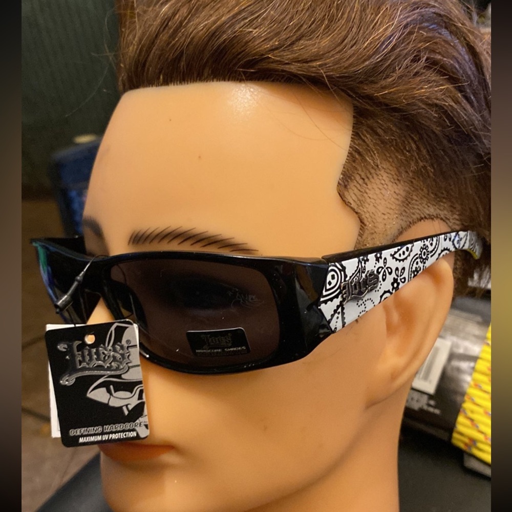Mens Cholo Chicano Locs Black & White Sunglasses Authentic Lentes White Bandana